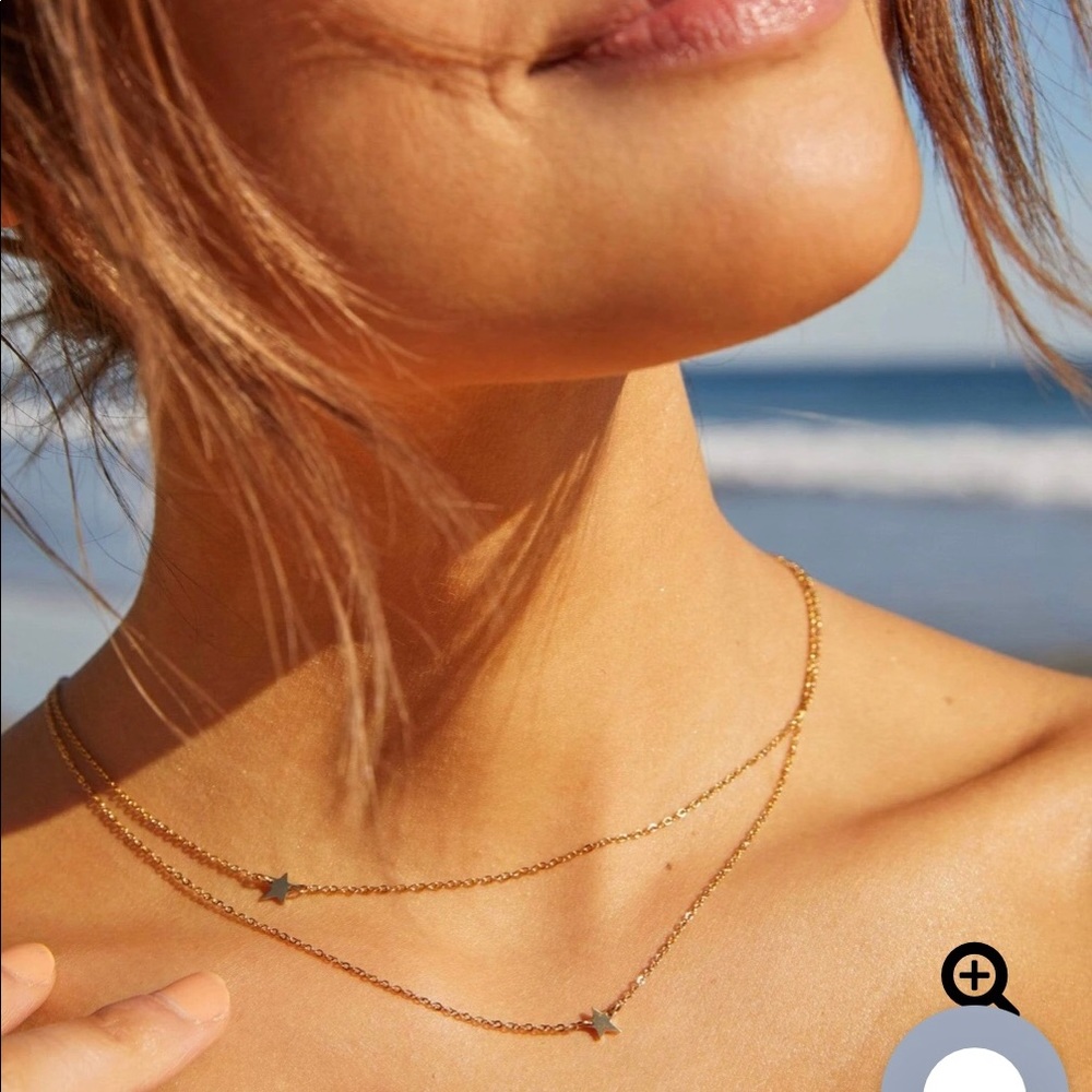 Star double necklace